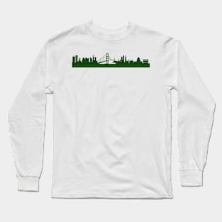 SAN FRANCISCO skyline in forest green Long Sleeve T-Shirt